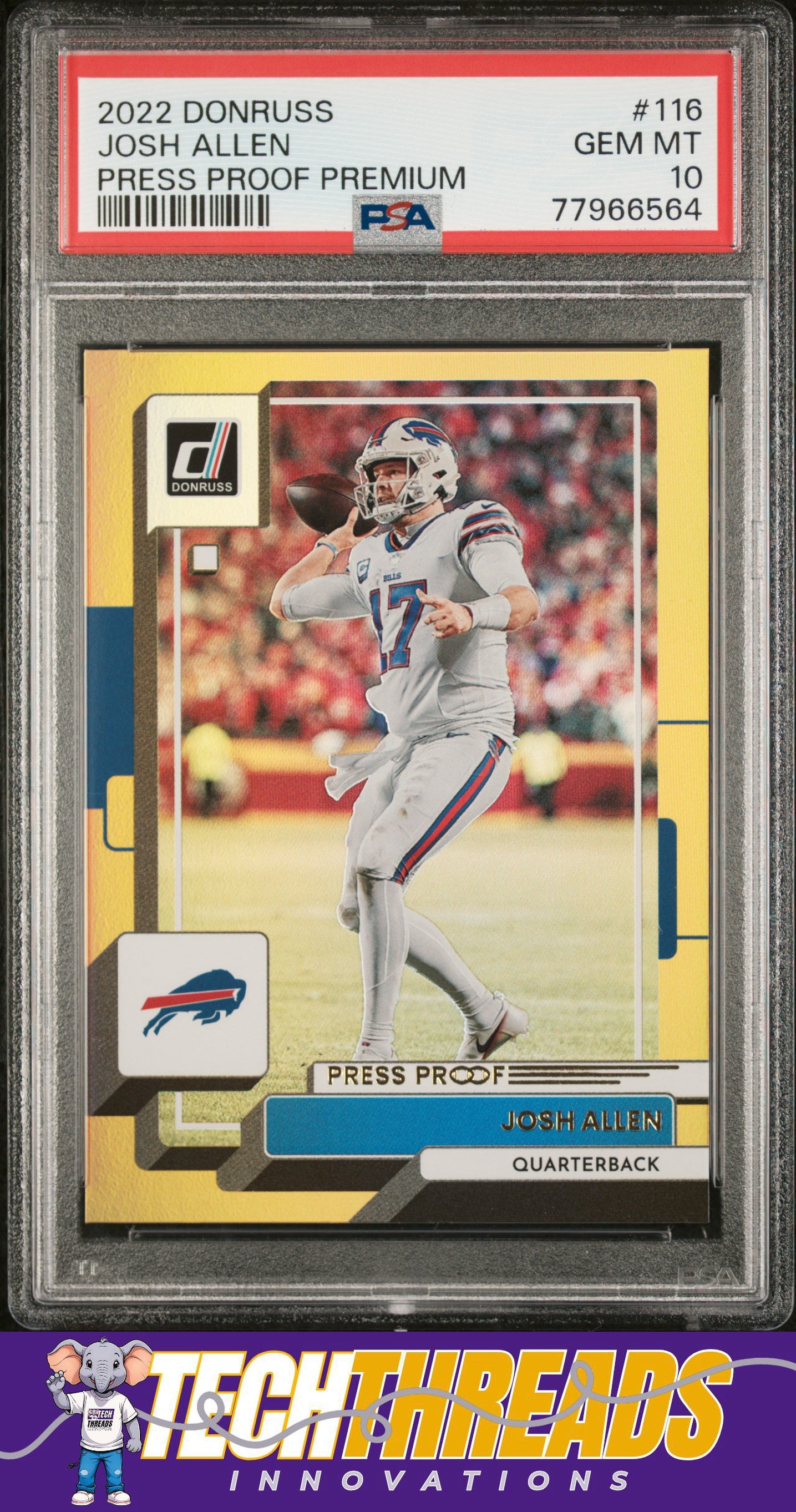 POP 1! 2022 Donruss Elite Josh Allen Spellbound Letter online E #/349 PSA 10 Bills GEM