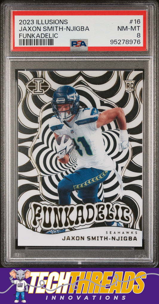 2023 Panini Illusions Funkadelic #16 Jaxon Smith-Njigba PSA 8